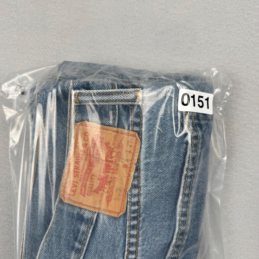 Levis 505 Regular Fit Jeans Mens 36x29 (36x25) Medium Wash Blue Straight Leg - Picture 12 of 12